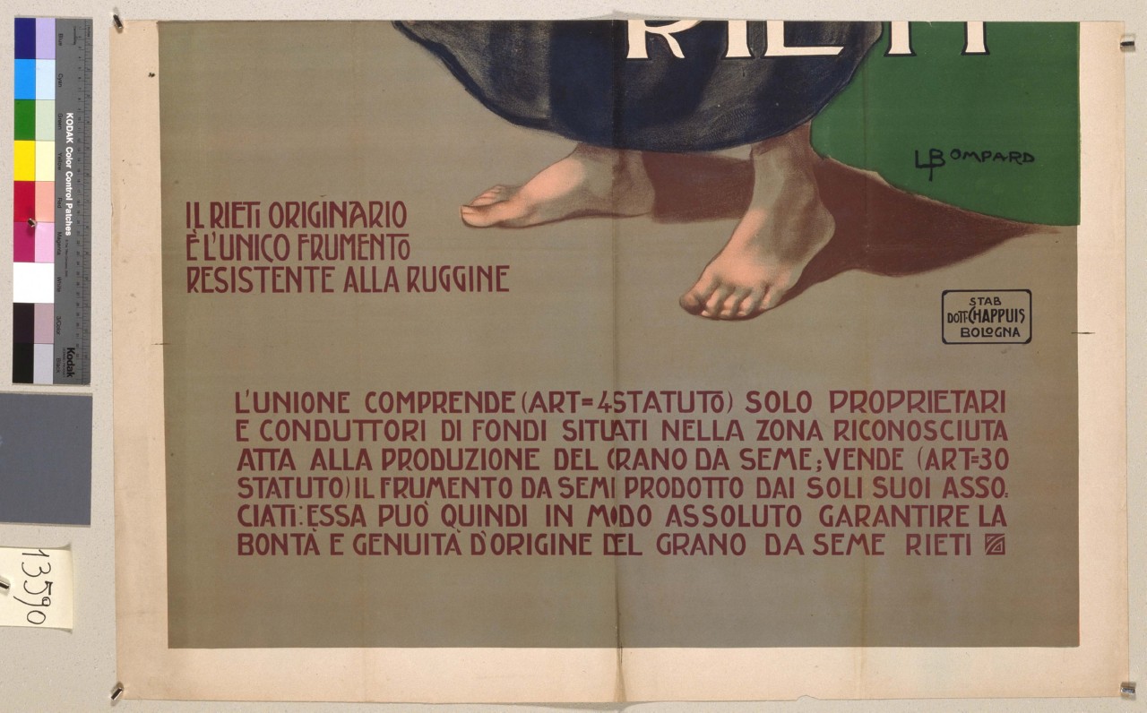 piedi femminili scalzi (manifesto, stampa composita) di Bompard Luigi (sec. XX)