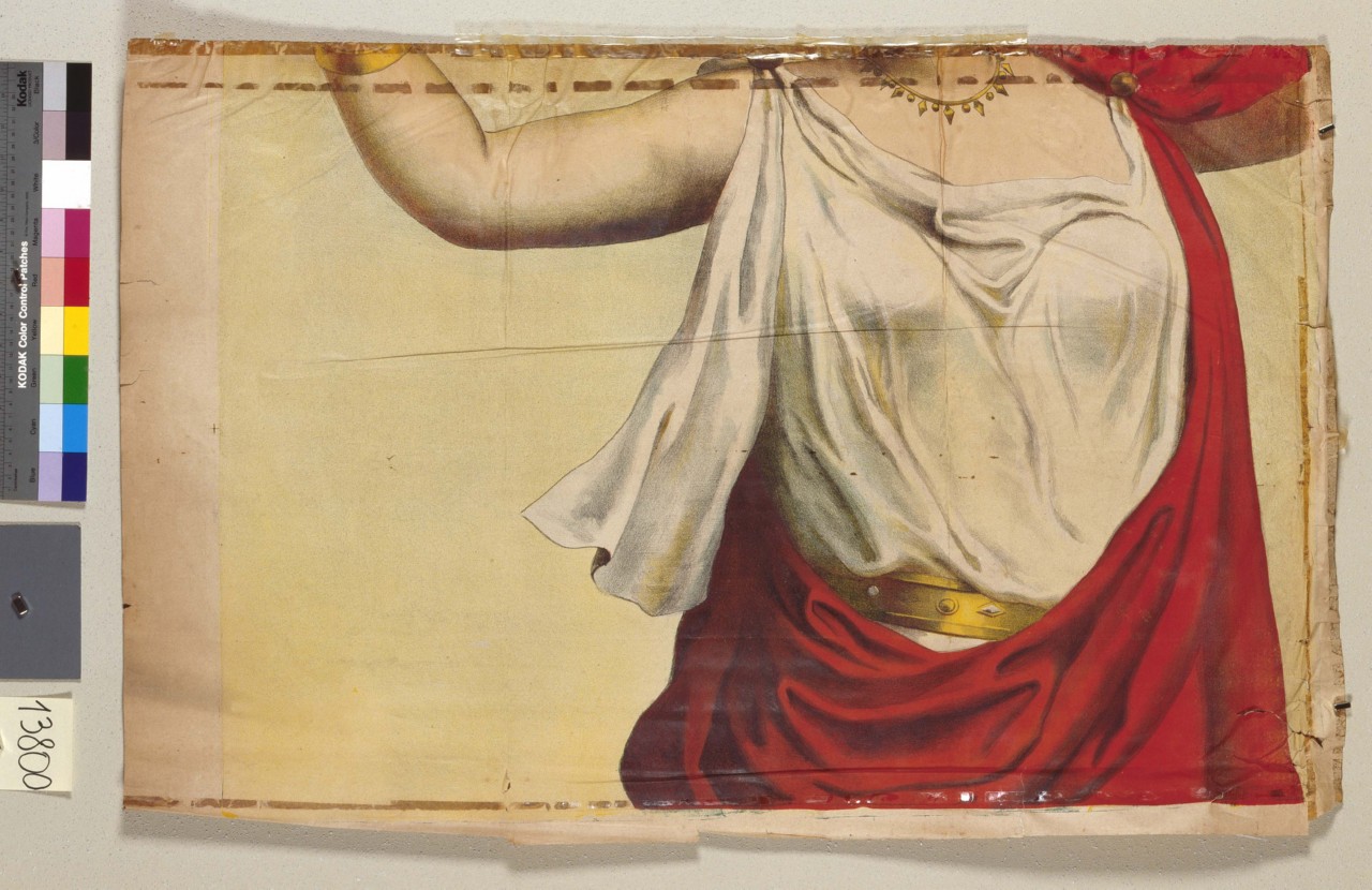 busto femminile (manifesto) di Marchetti Romeo (prima metà sec. XX)