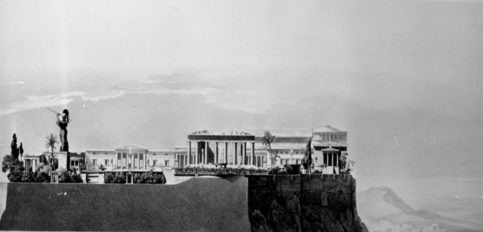 veduta templi (negativo) di Anonimo (XX)