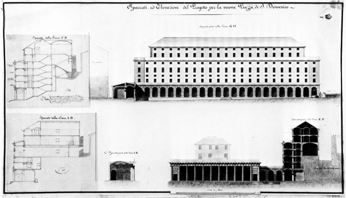 prospetto sezioni (negativo) di Anonimo (XX)