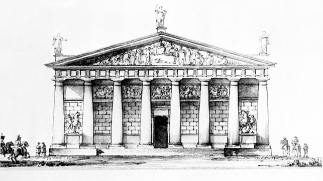 tempio prospetto (negativo) di Anonimo (XX)