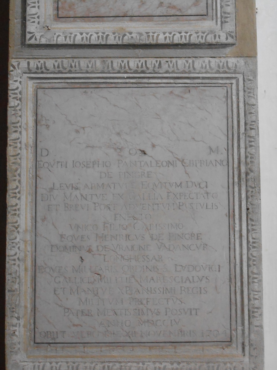 lapide, opera isolata - bottega mantovana (inizio sec. XVIII)