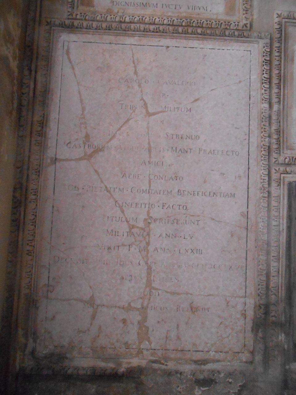 lapide, opera isolata - bottega mantovana (sec. XVIII)