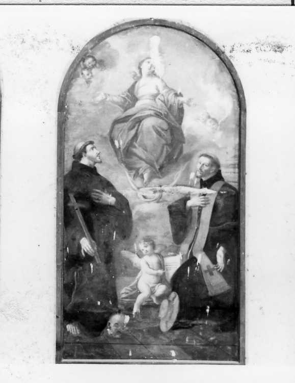 Immacolata Concezione e santi (dipinto, opera isolata) di Mazzanti Ludovico (attribuito) (sec. XVIII)