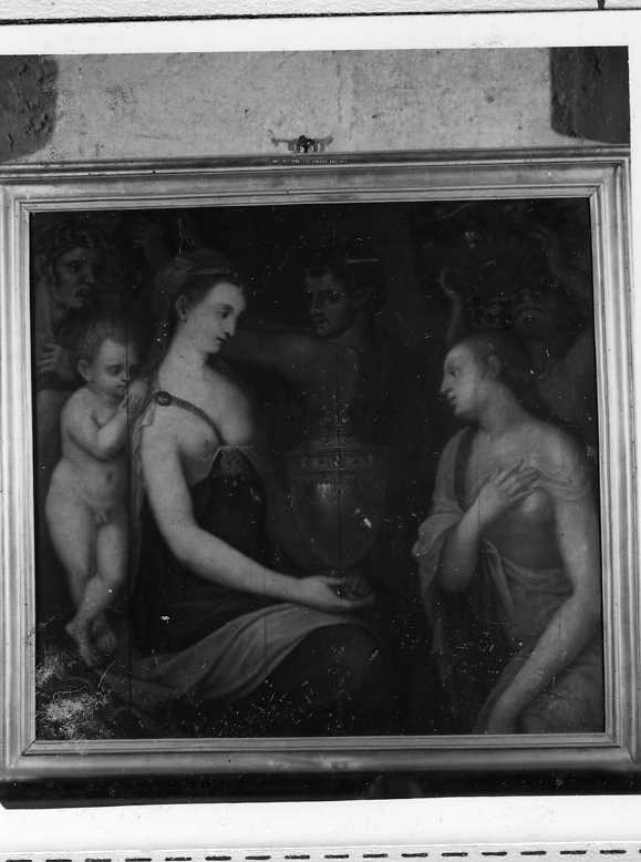 Psiche e Venere (dipinto, opera isolata) di Vecellio Tiziano (maniera) (seconda metà sec. XV)