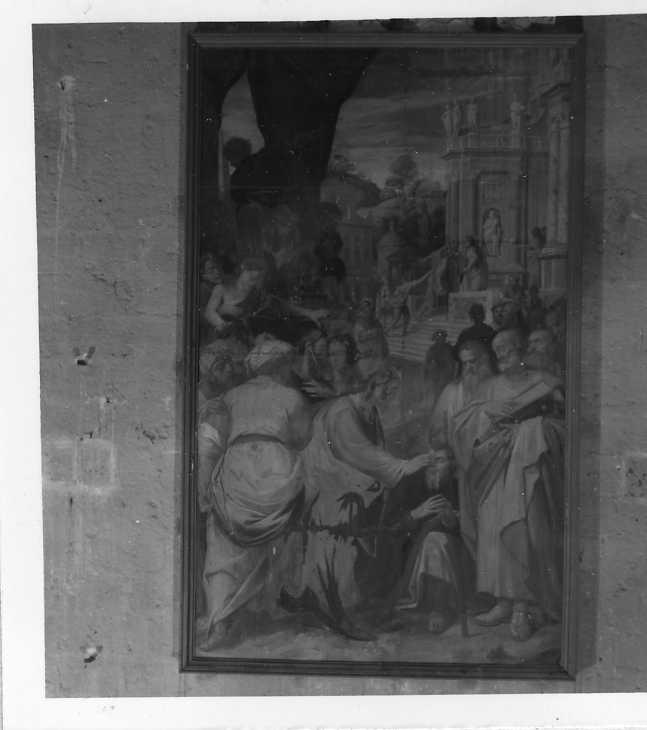 Cristo ridona la vista al cieco nato (dipinto, opera isolata) di Zuccari Federico (attribuito) (seconda metà sec. XVI)