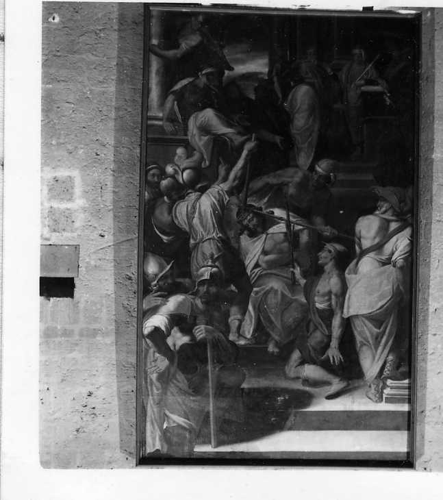 incoronazione di spine (dipinto, opera isolata) di Muziano Girolamo (attribuito) (seconda metà sec. XVI)