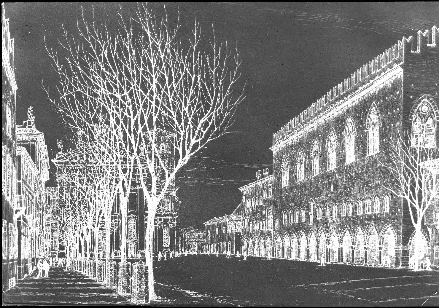 Disegni - Incisioni (negativo) di anonimo (XX)