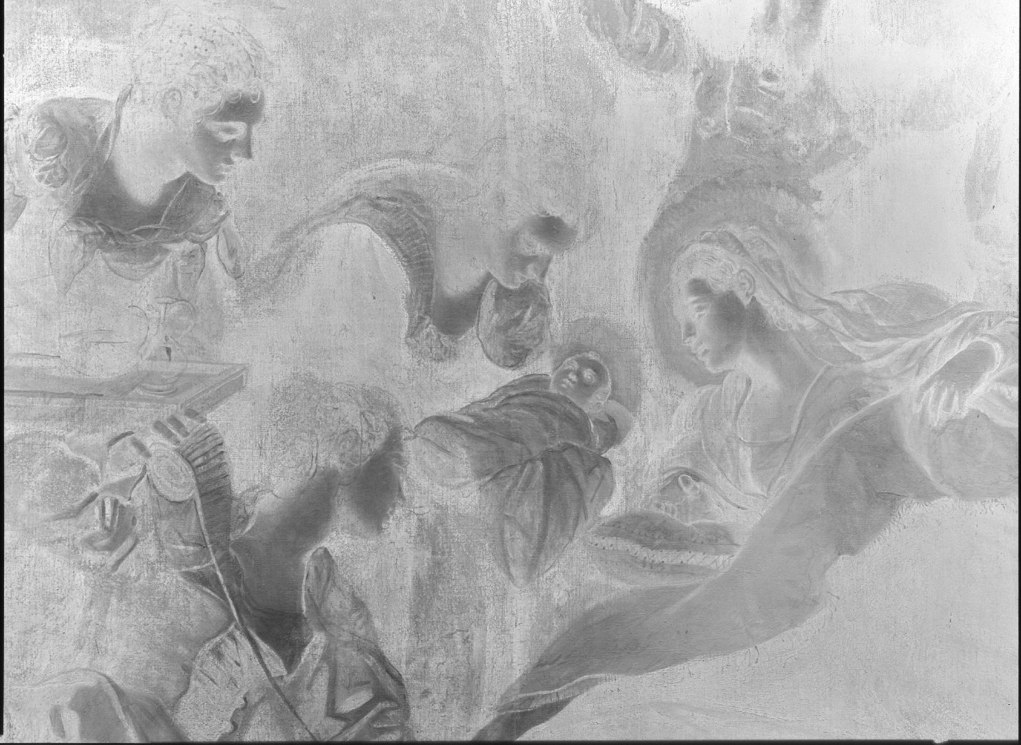 Natività della Vergine - Dipinti (negativo) di Robusti, Domenico, Anonimo (XX)