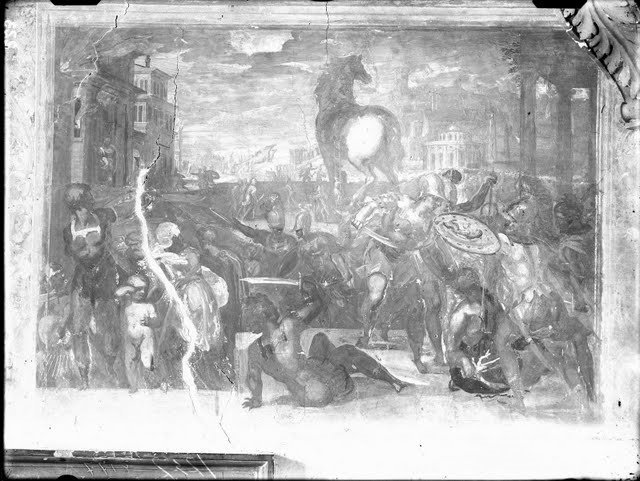 Storie di Enea - Pitture murali (negativo) di Urbino, Carlo (e aiuti), Anonimo (XX)