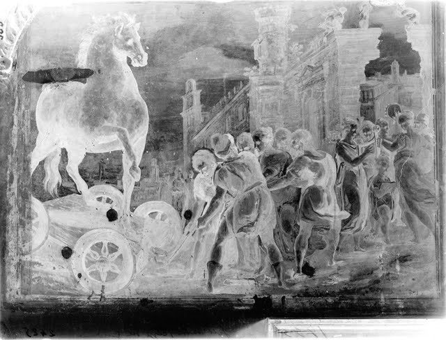 Storie di Enea - Pitture murali (negativo) di Urbino, Carlo (e aiuti), Anonimo (XX)