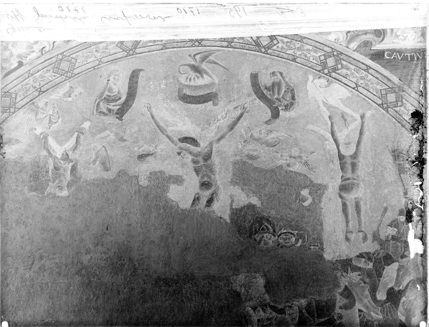 Mantova - Pitture murali (negativo) di Maestro di Mombaroccio o dell'Incoronazione Bellpuig (attr), Anonimo (XX)