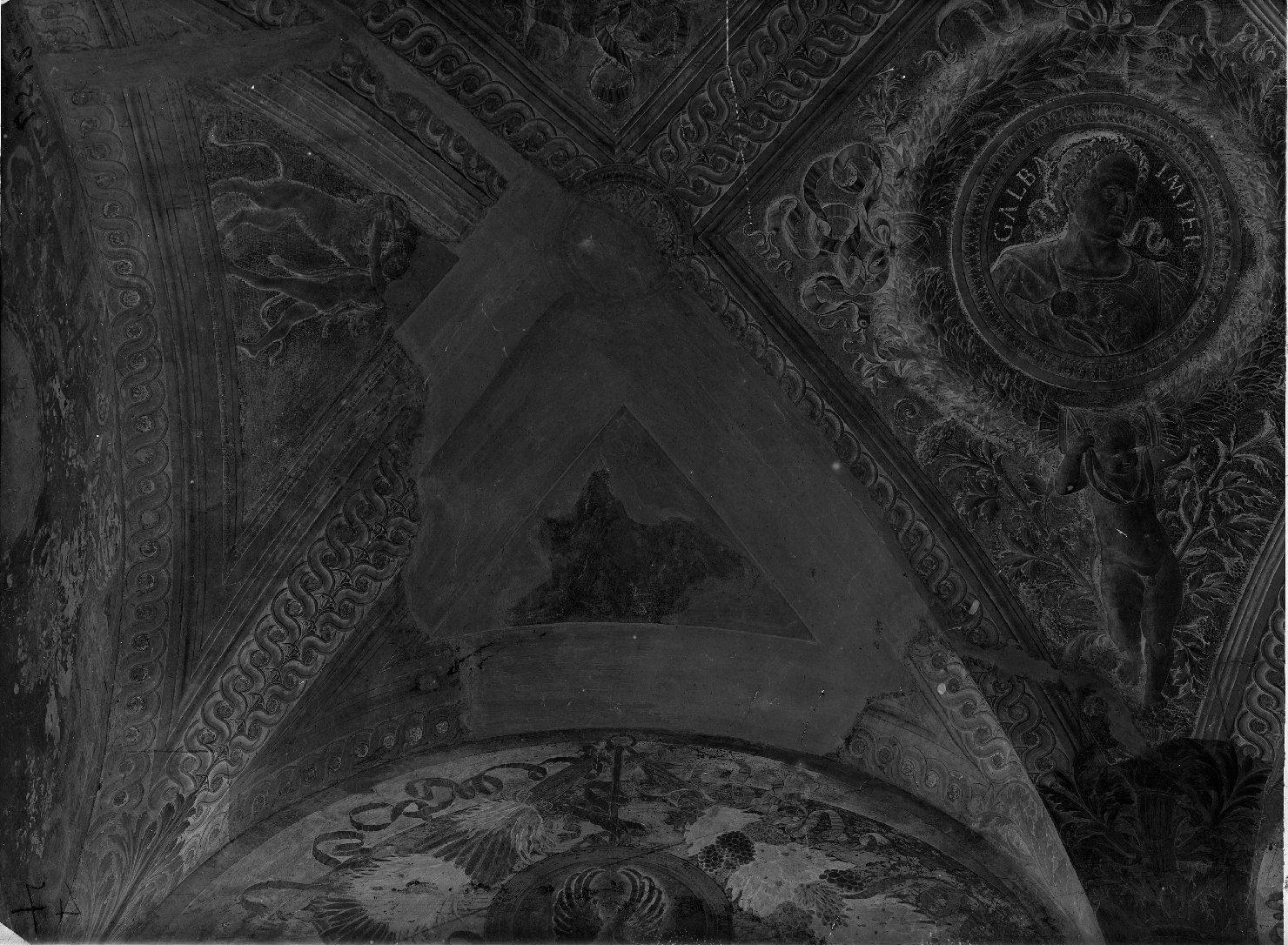 Mantova - Dipinti murali - Restauri (negativo) di Mantegna, Andrea, Anonimo (XX)
