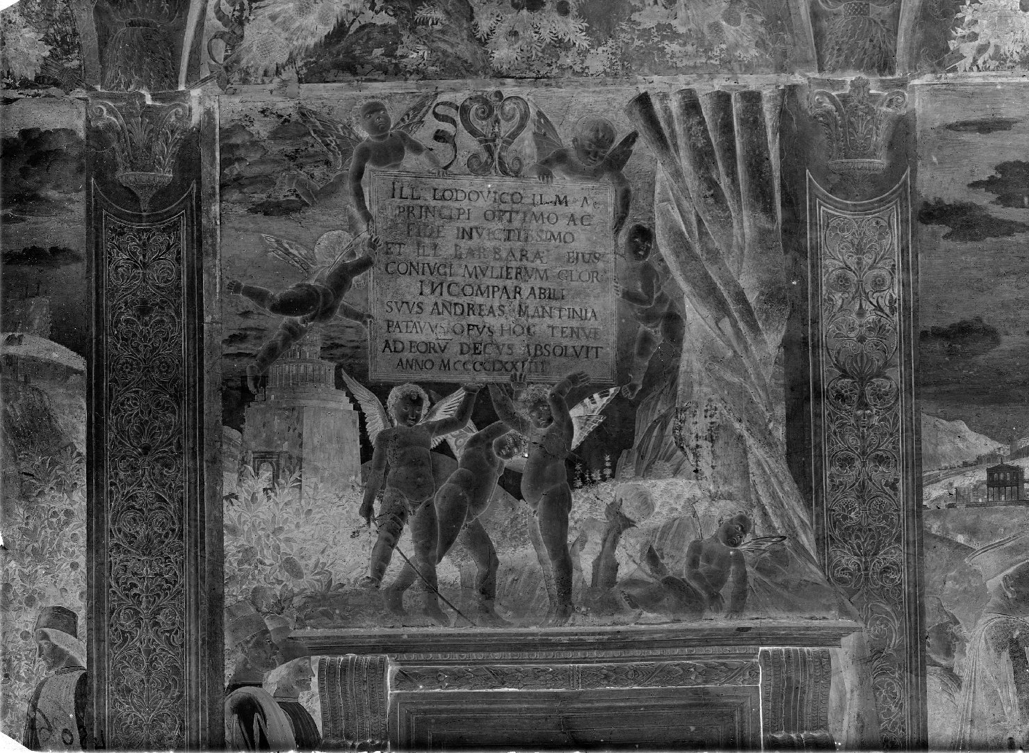 Mantova - Dipinti murali - Restauri (negativo) di Mantegna, Andrea, Anonimo (XX)