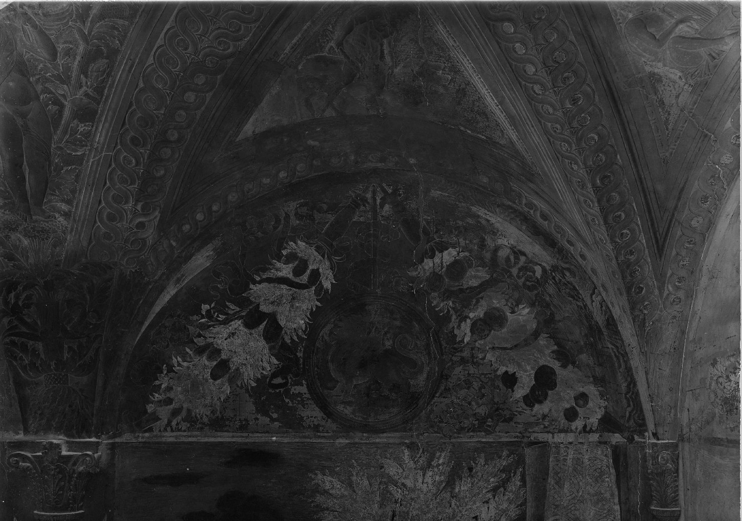 Mantova - Dipinti murali - Restauri (negativo) di Mantegna, Andrea, Anonimo (XX)