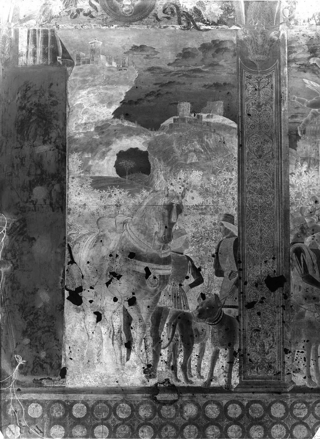 Mantova - Dipinti murali - Restauri (negativo) di Mantegna, Andrea, Anonimo (XX)
