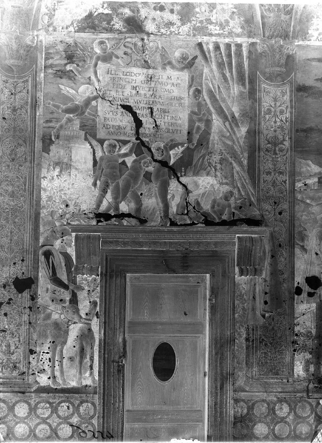 Mantova - Dipinti murali - Restauri (negativo) di Mantegna, Andrea, Anonimo (XX)