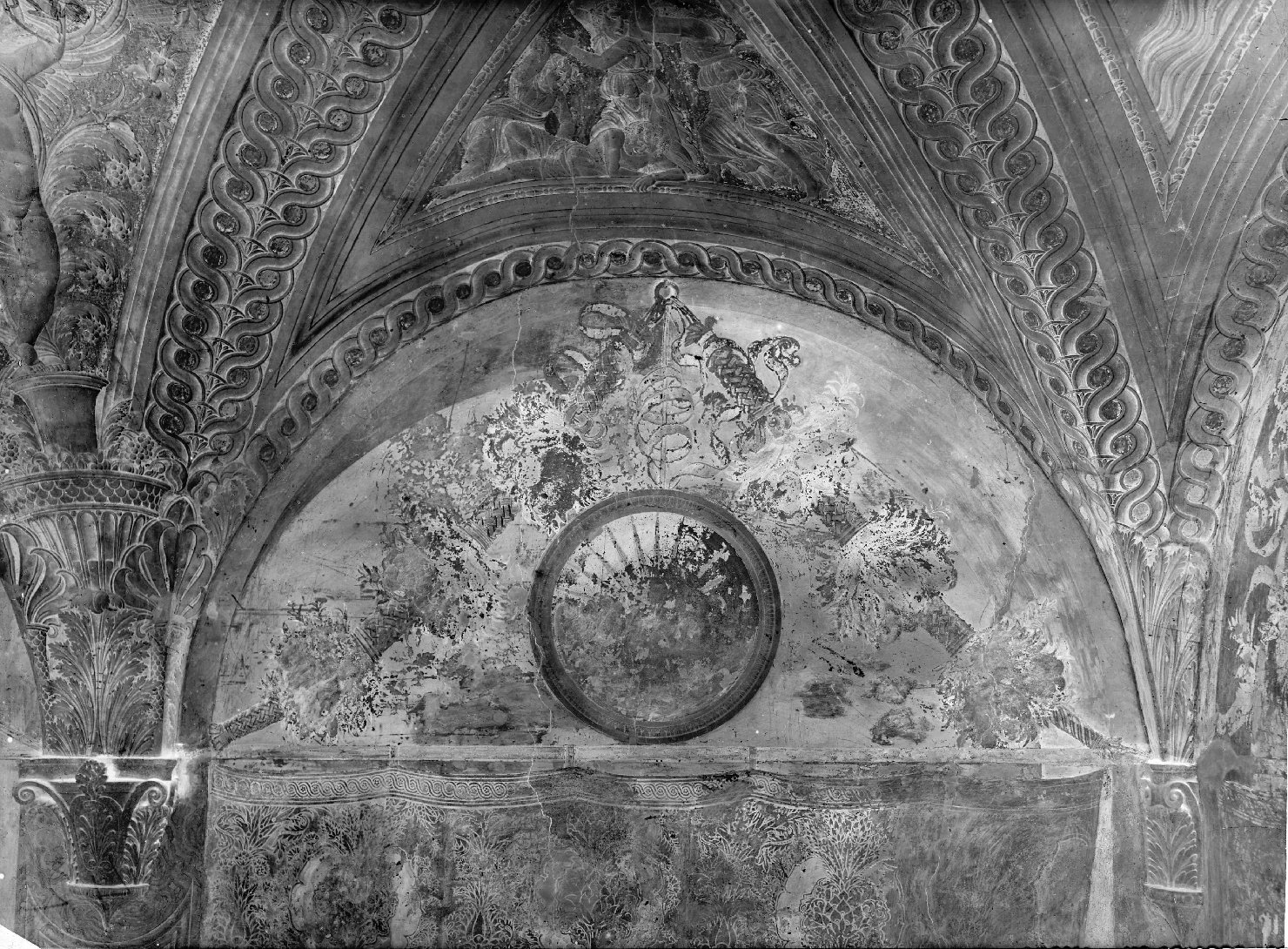 Mantova - Dipinti murali - Restauri (negativo) di Mantegna, Andrea, Anonimo (XX)