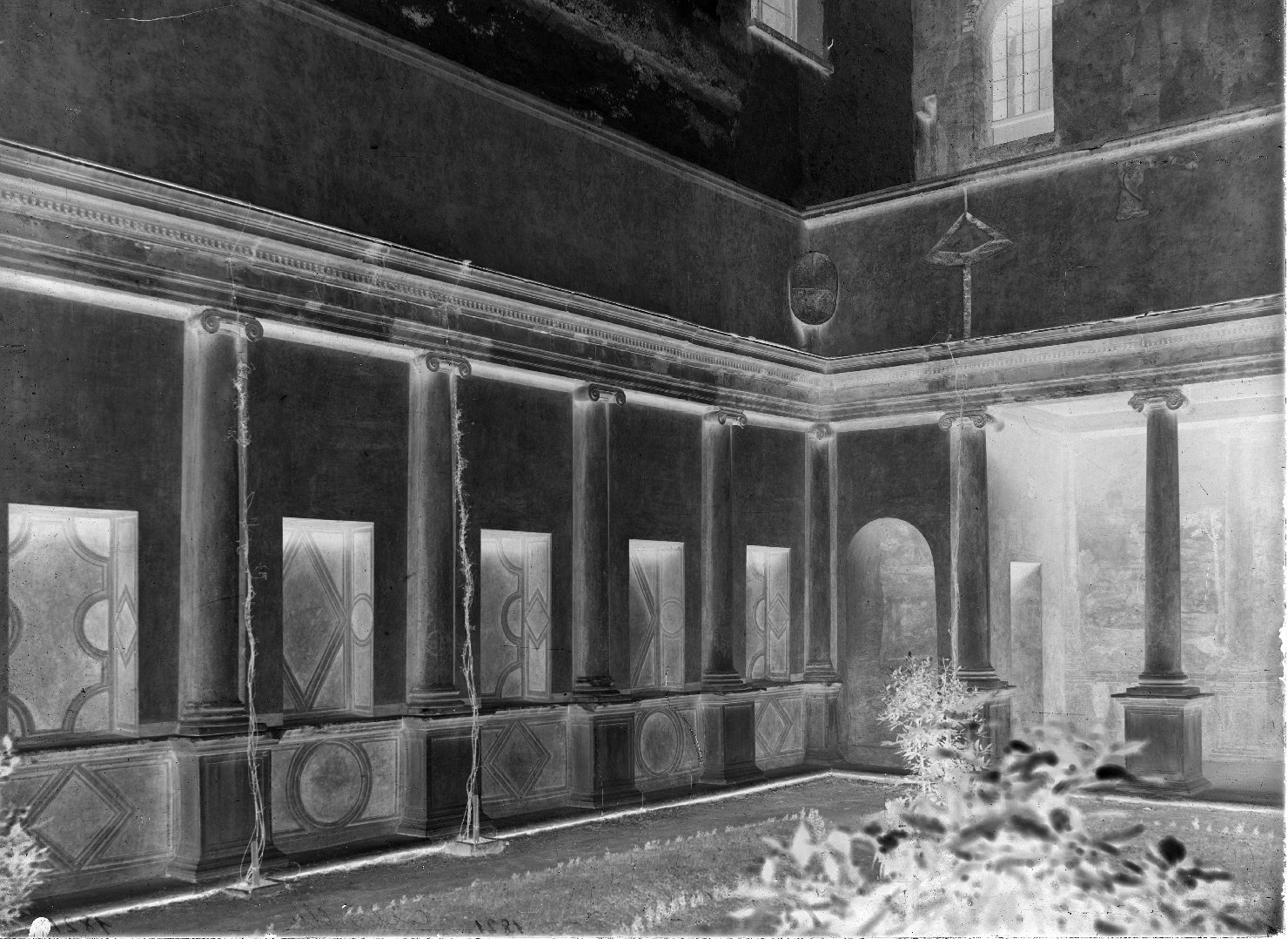 Mantova - Architetture - Giardini - Restauri (negativo) di Covo, Battista (attr), Fotografia Basile (XX)