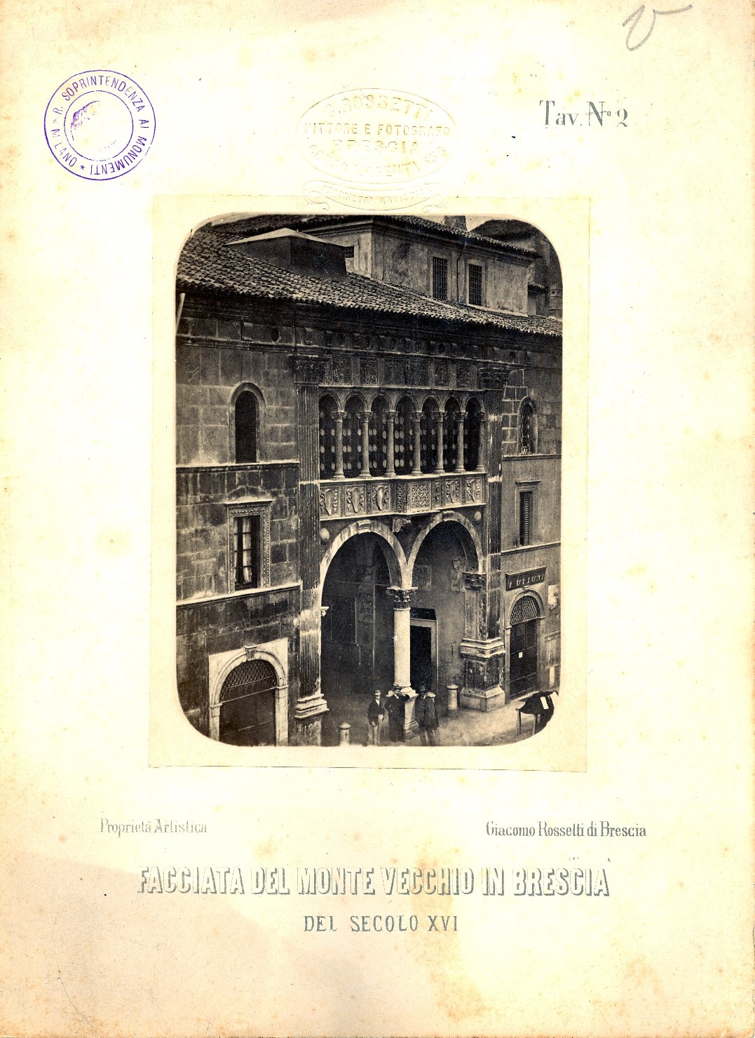 Architetture - Palazzi - Brescia (positivo) di Rossetti, Giacomo (XIX)