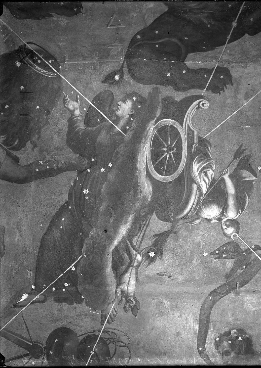 Mantova - Pitture murali (negativo) di Costa, Lorenzo (il Giovane) (attr), Anonimo (XX)
