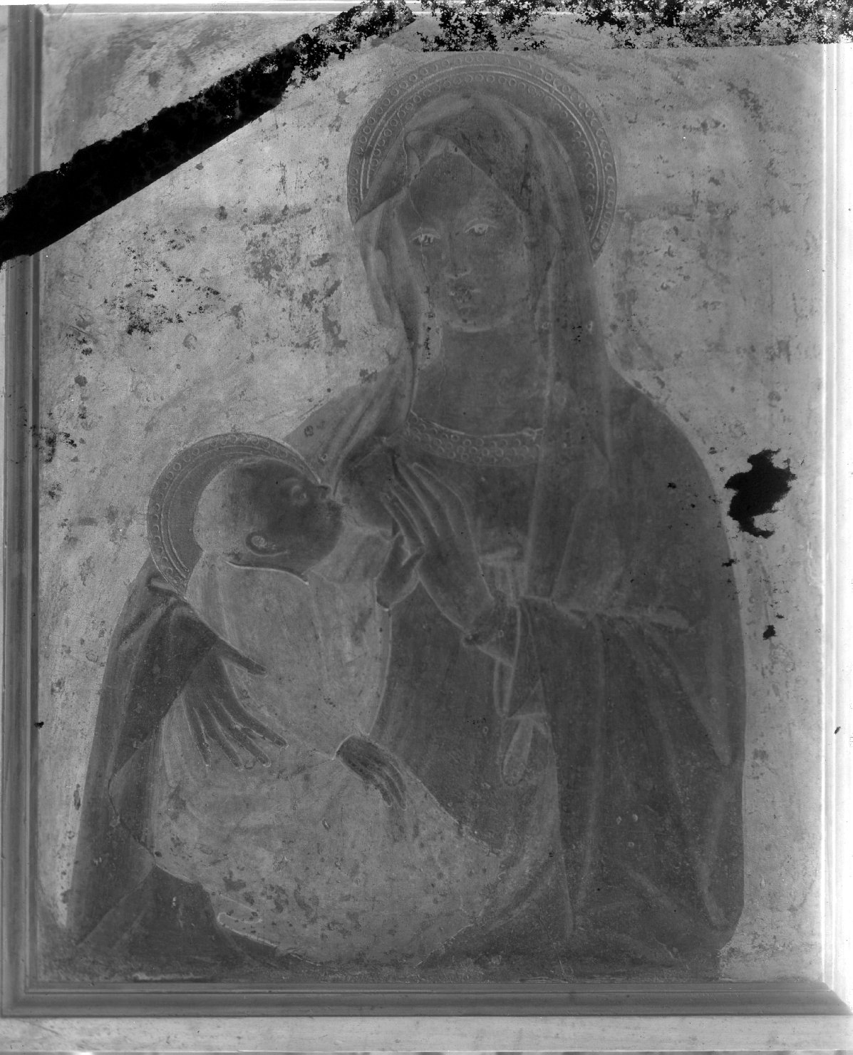 Madonna col Bambino - Dipinti murali (negativo) di Anonimo - ambito cremonese (XX)