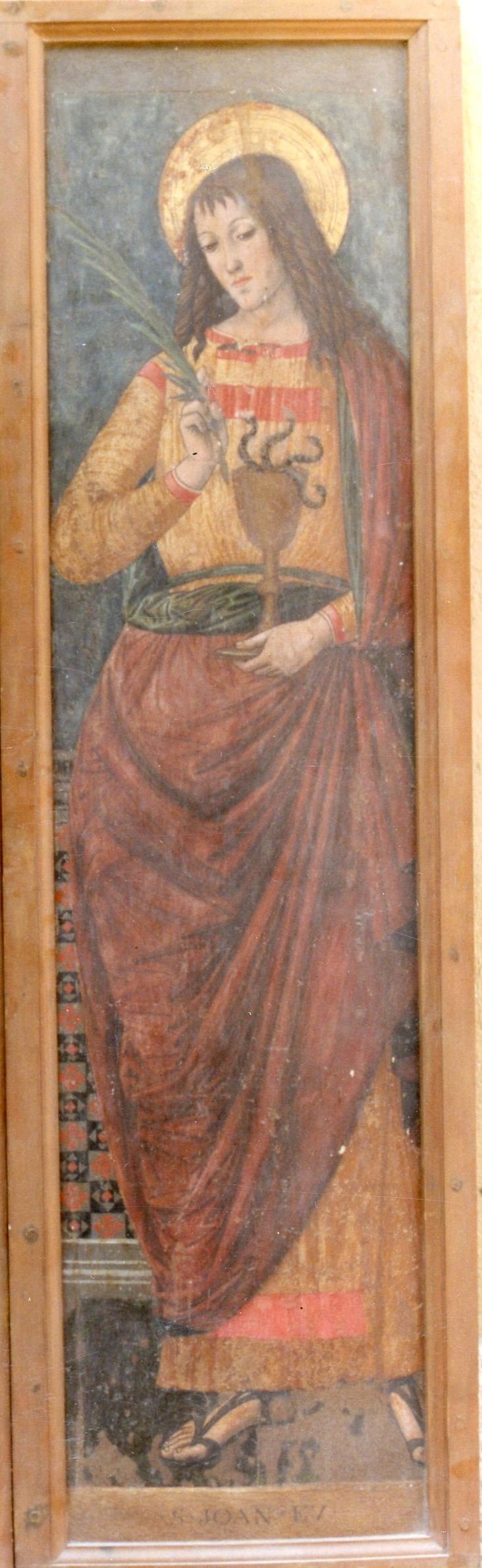 Trittico di San Maurizio, San Giovanni Evangelista (dipinto, elemento d'insieme) di Maestro di Caramanico (attribuito) (seconda metà sec. XV)