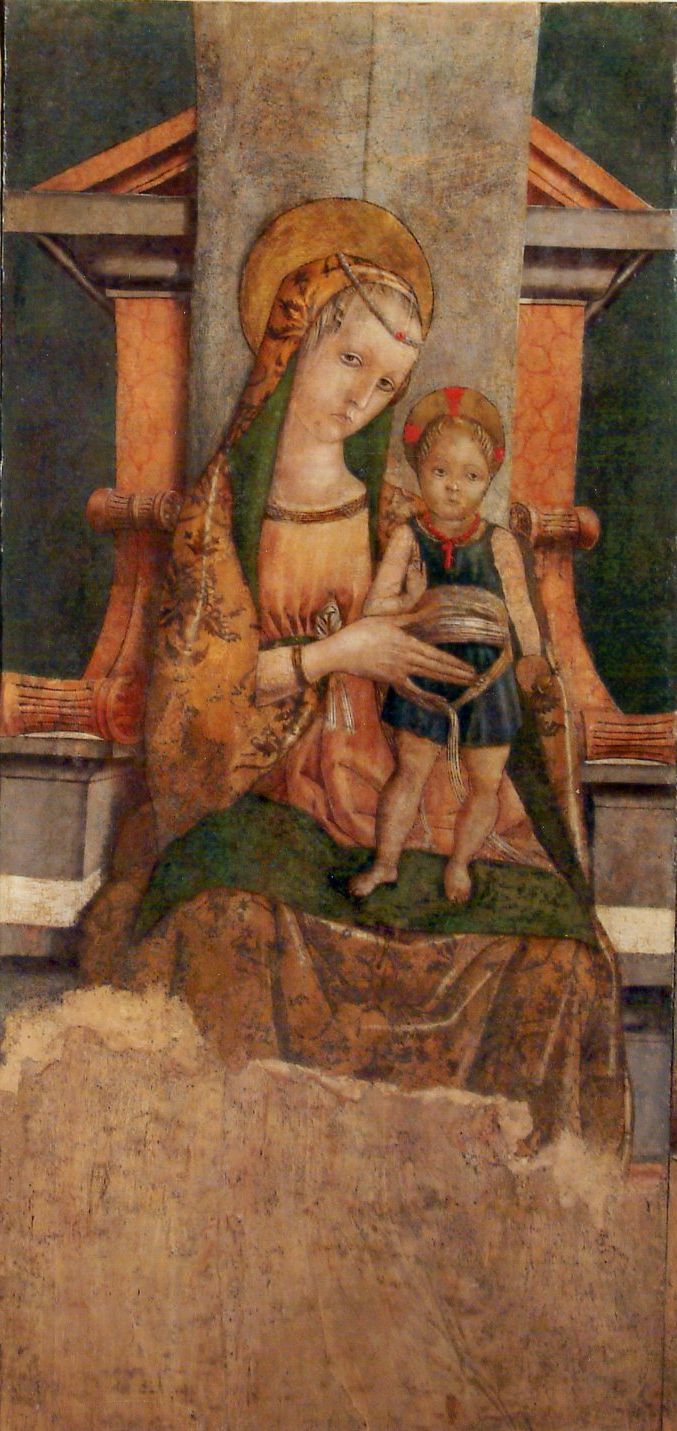 Madonna in trono con il Bambino (scomparto di trittico) di Alemanno Pietro (attribuito) (ultimo quarto XV)