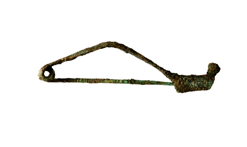 fibula/, ad arco ribassato, tipo Certosa (inizio V a.C)