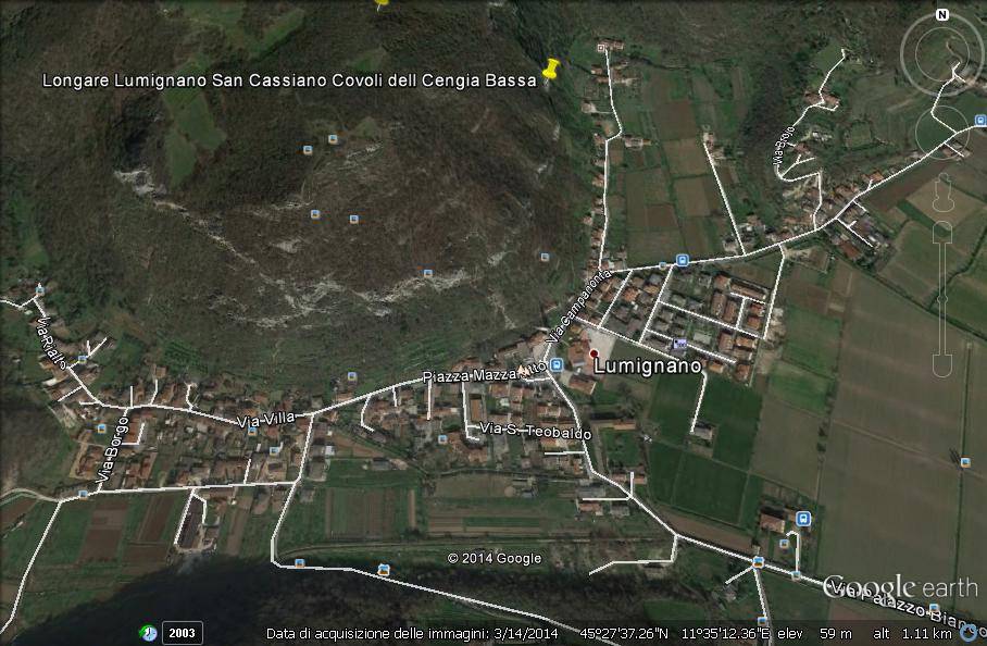 Covoli della sengia Bassa di San Cassiano (insediamento) - Longare (VI)  (Eneolitico/ età del bronzo/ età del ferro)