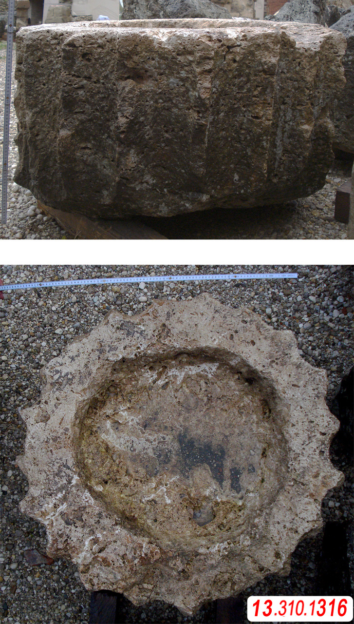 colonna, fusto dentato (Eta' romana imperiale)