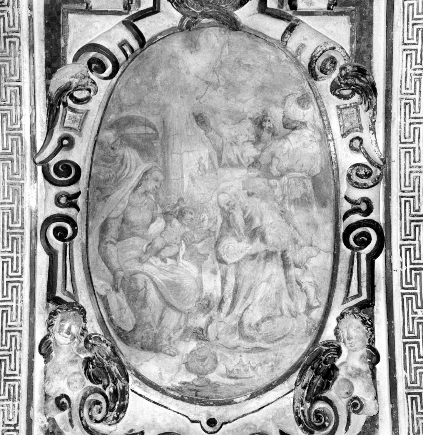 Adorazione dei Re Magi (dipinto, complesso decorativo) di Gandino Antonio, Gandino Bernardino (sec. XVII)