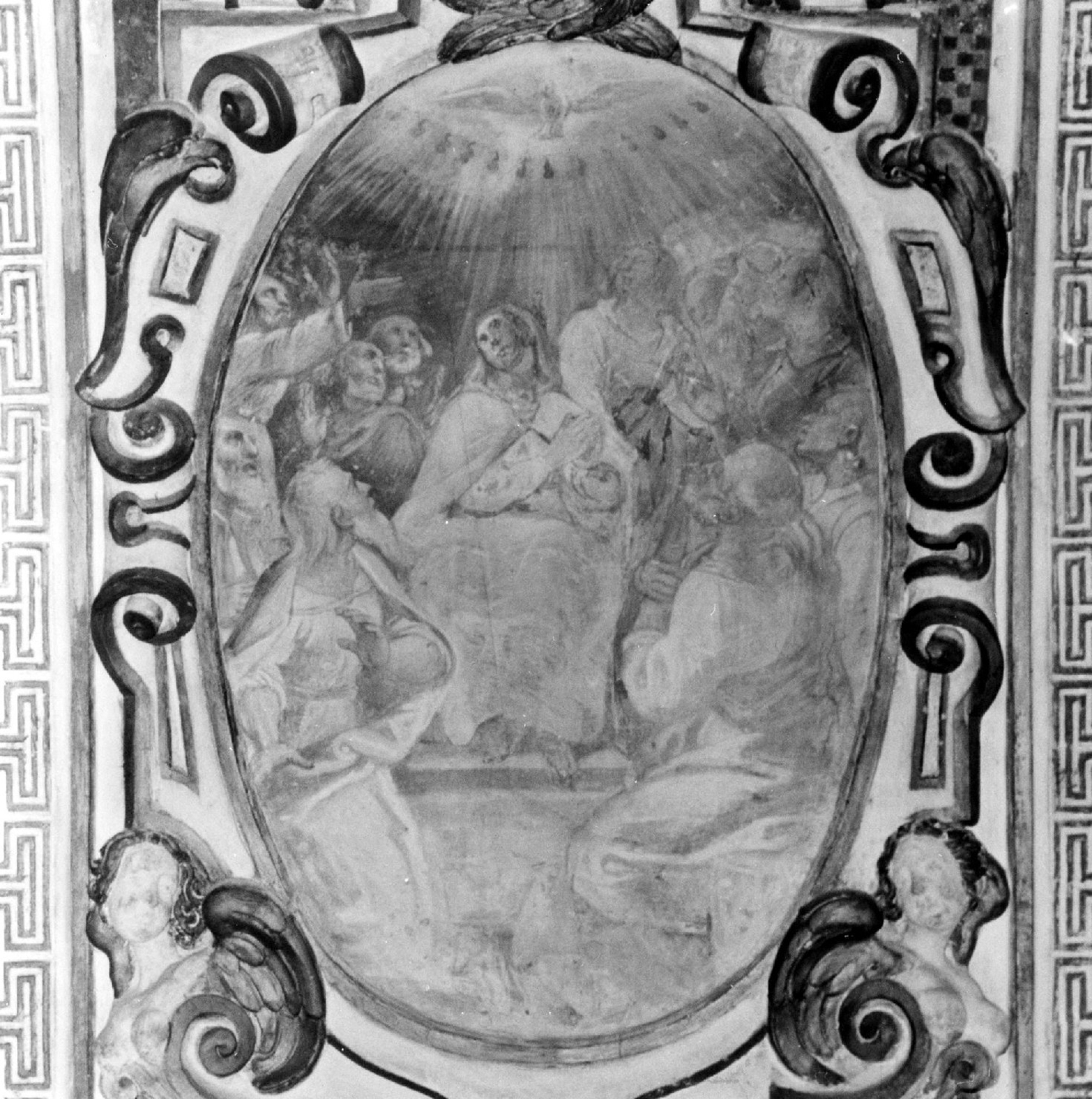Pentecoste (dipinto, complesso decorativo) di Gandino Antonio, Gandino Bernardino (sec. XVII)