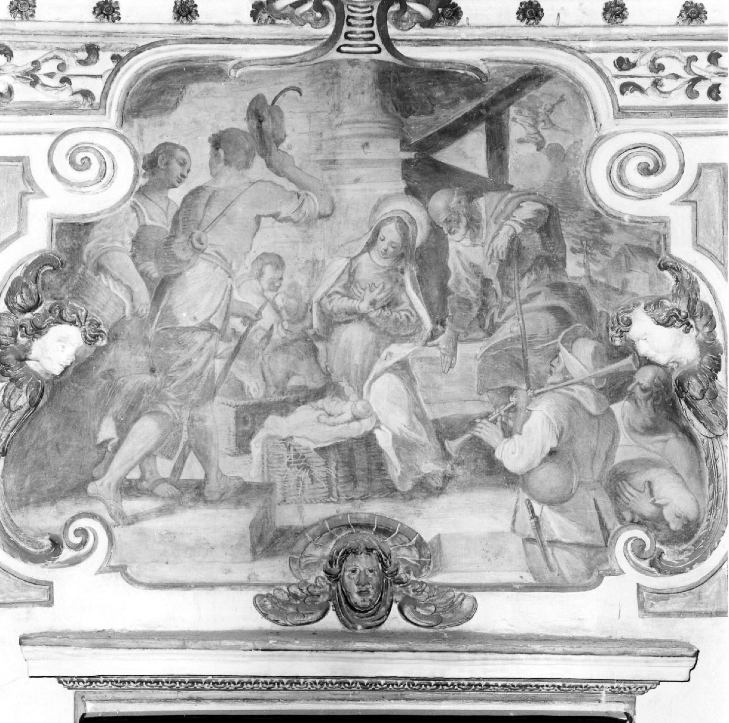 natività di Gesù (dipinto, complesso decorativo) di Gandino Antonio, Gandino Bernardino (sec. XVII)