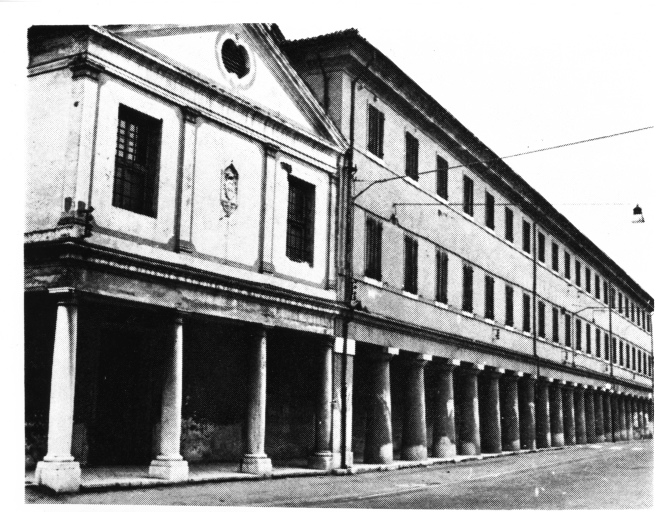 Veduta - Portogruaro - Collegio Mancini (positivo) di Bassi, Giambattista, anonimo (seconda meta' XX)