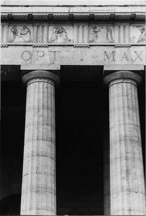 Tempio di Possagno - atrio - veduta (negativo) di Canova, Antonio, Monti, Paolo (seconda meta' XX)