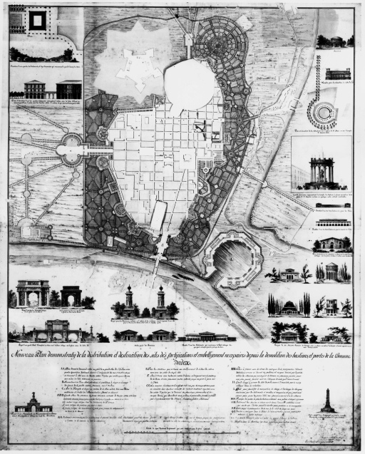 Torino - planimetria (positivo) di Bonsignore, Ferdinando, Boyer, Michelangelo, Lombardi, Lorenzo, Service photographique des Archives Nationales, Paris (seconda meta' XX)