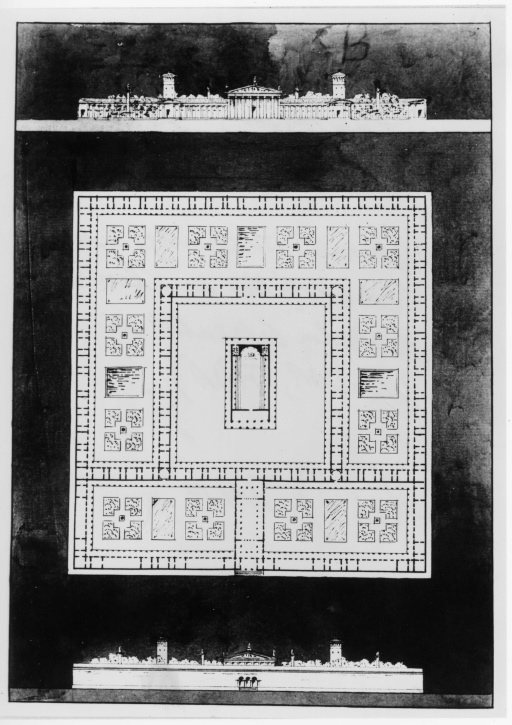 Cimitero - progetto (negativo) di Coudray, Clemens Wenzeslaus, anonimo (seconda meta' XX)