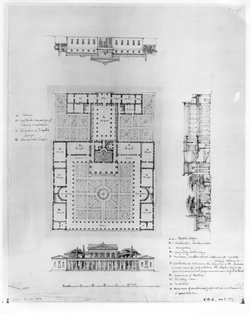 Università greca - progetto (positivo) di Cockerell, Charles Robert, anonimo (seconda meta' XX)