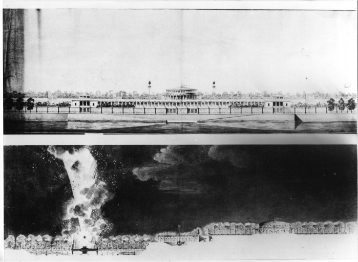 Parco - progetto - sezione (negativo) di Coudray, Clemens Wenzeslaus, anonimo (seconda meta' XX)