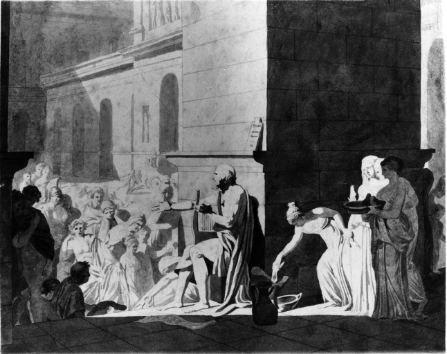 Omero (positivo) di David, Jacques-Louis, anonimo (seconda meta' XX)