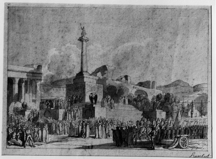 Rivoluzione Francese - Festa - scenografia - Roma - Foro (negativo) di Humbert De Superville, David Pierre Giottino, Bargigli, Paolo, Foto Giandean, Roma (seconda meta' XX)