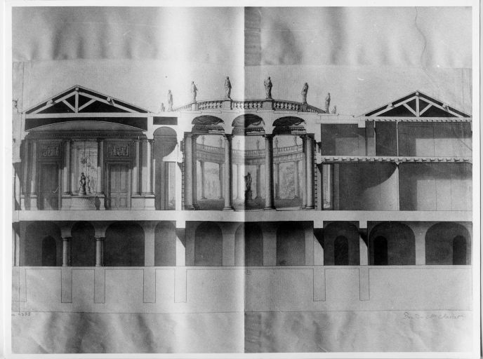 Digione - Castello di Montmusard - sezione (negativo) di De Wailly, Charles, anonimo (seconda meta' XX)