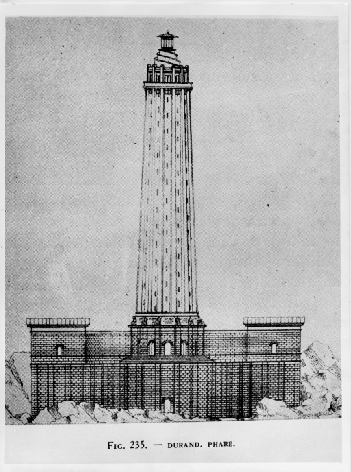 Faro - progetto (positivo) di Durand, Jean Nicolas-Louis, anonimo (seconda meta' XX)