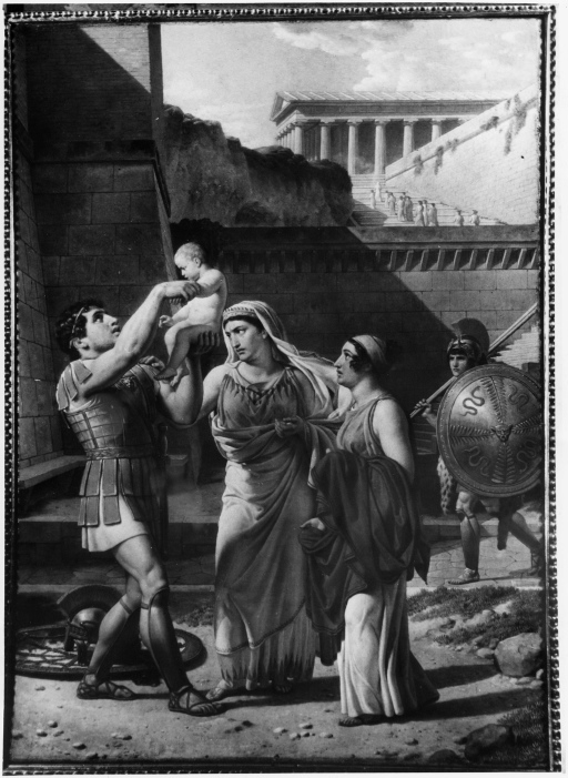 Iliade - Ettore - Andromaca (negativo) di Eckensberg, anonimo (seconda meta' XX)