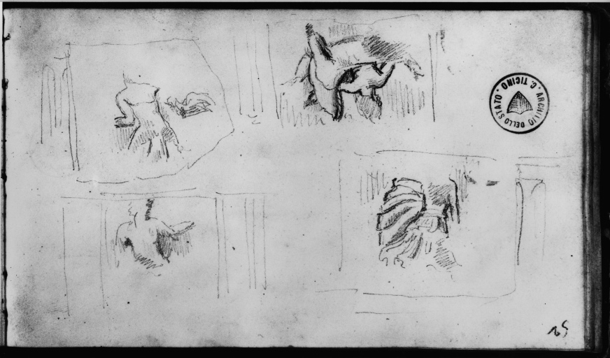 Taccuino - Paestum (positivo) di Fossati, Gaspare, anonimo (seconda meta' XX)