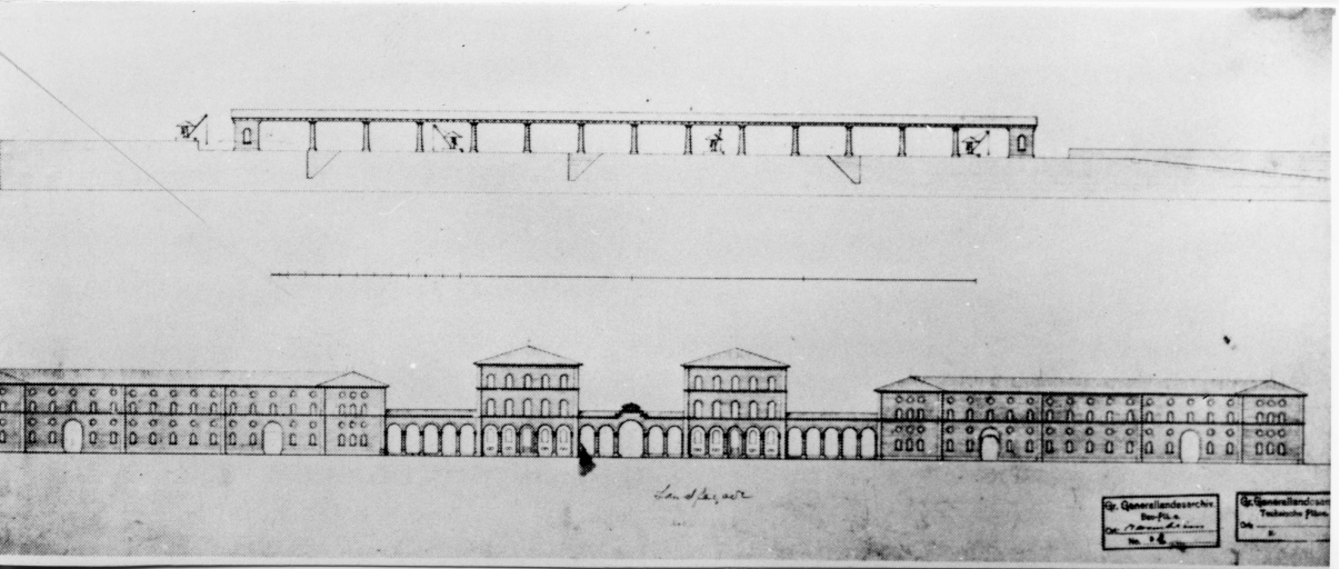 Progetto - pianta - alzato (positivo) di Hübsch, Heinrich, anonimo (seconda meta' XX)