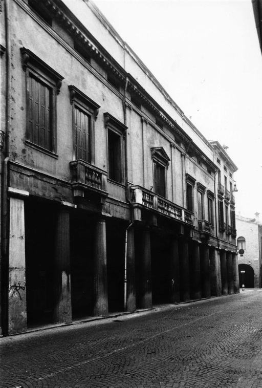 Padova - Palazzo Rusconi Sacerdoti - veduta (negativo) di Jappelli, Giuseppe, Monti, Paolo (seconda meta' XX)