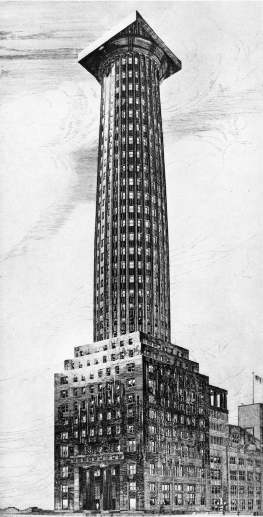Chicago Tribune - progetto (negativo) di Loos, Adolf, anonimo (seconda meta' XX)
