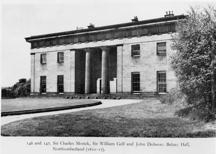 Northumberland - Belsay Hall - veduta (negativo) di Dobson, John, Gell, William, Monck, Charles, anonimo (seconda meta' XX)